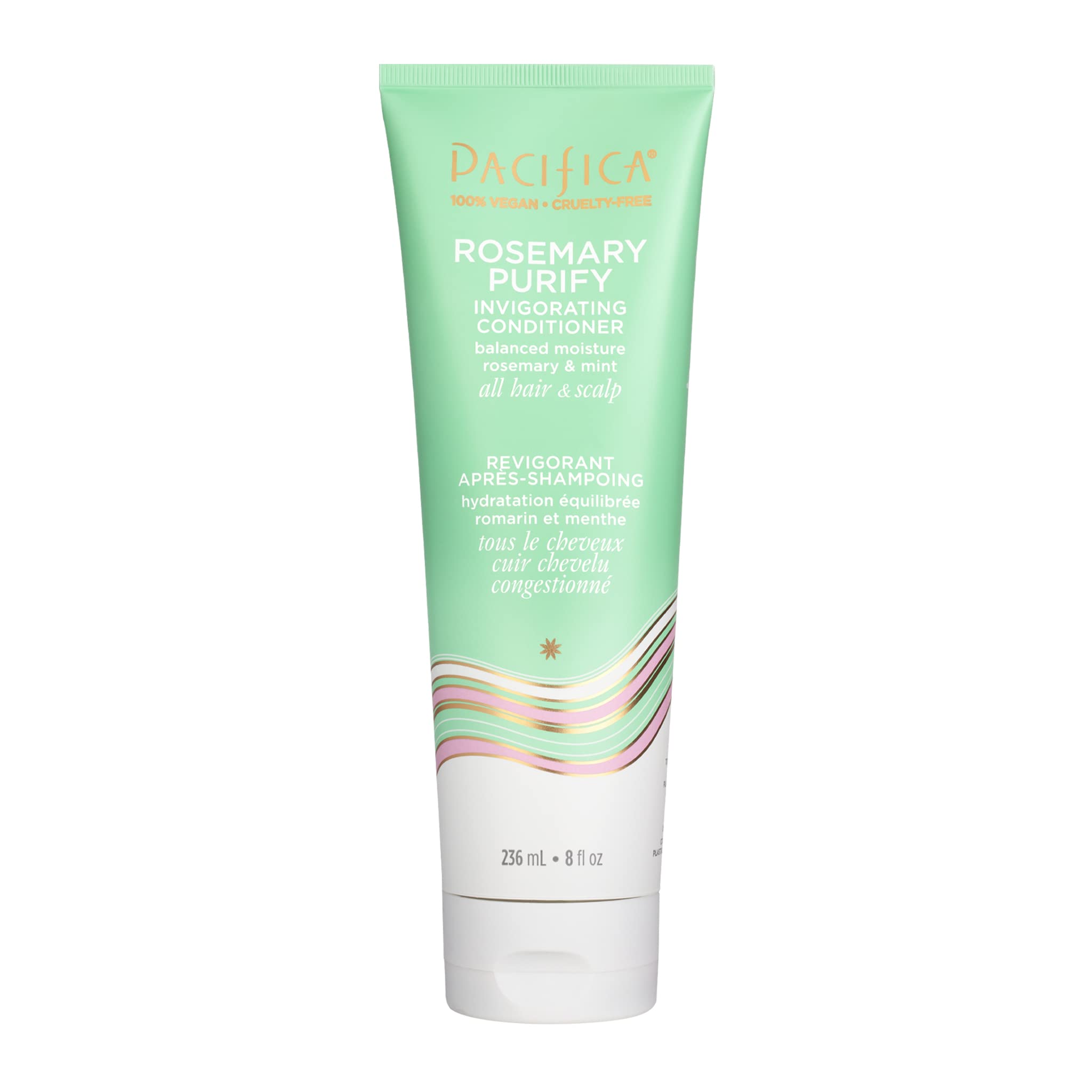 Pacifica Beauty Rosemary Purify Invigorating Conditioner, For All Hair Types and Congested Scalp, Vegan & Cruelty Free, 8 Fl Oz
